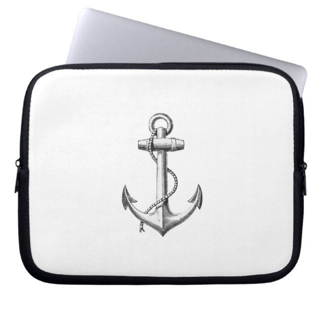 Vintage Anchor laptop sleeve (Front)