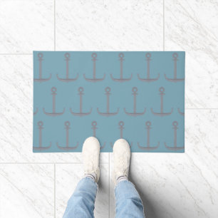 Vintage Anchor Pattern Nautical Doormats