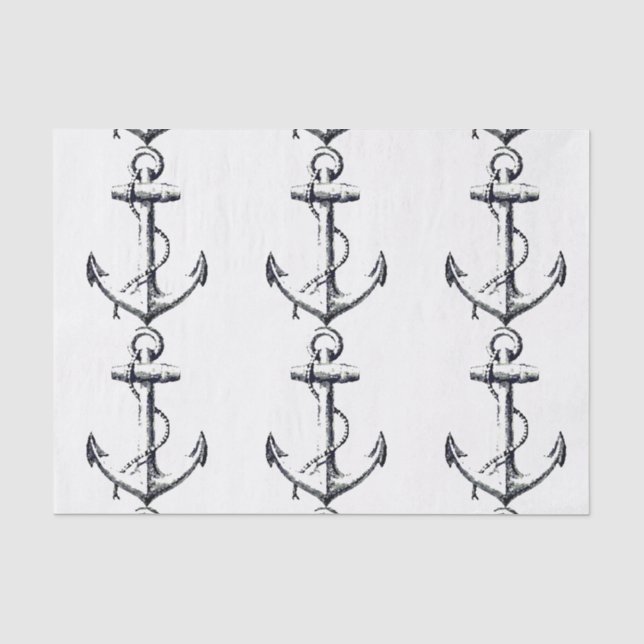 Vintage Anchor Tissue Gift Paper (Front)