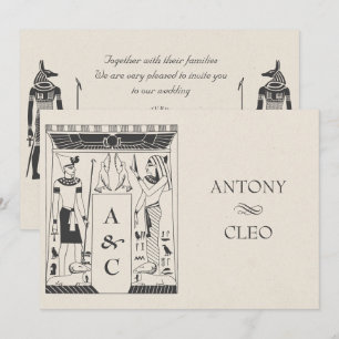 Vintage Ancient Egyptian wedding Invitation