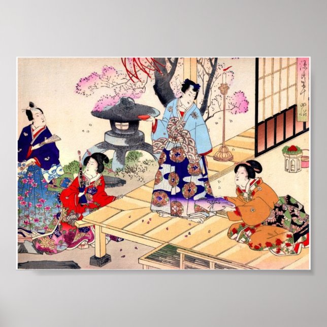 Vintage Ancient Japanese Art Poster (Front)