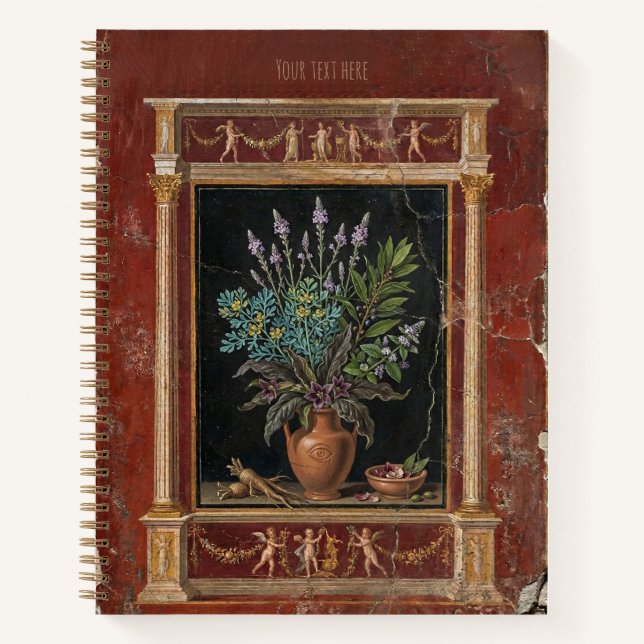 Vintage Ancient Roman Magic Herbs Notebook (Front)