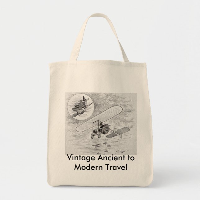 Vintage Ancient to Modern Travel Tote Bag (Front)