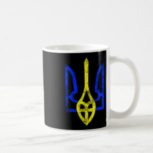Vintage Ancient Tryzub Ukrainian Symbol Ukraine Fl Coffee Mug