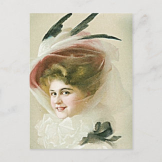 Vintage and Antique Fashions, Hats, Flapper Postcard
