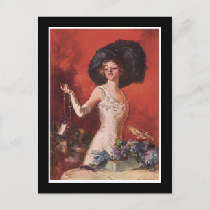 Vintage and Antique Fashions, Hats, Flapper Postcard