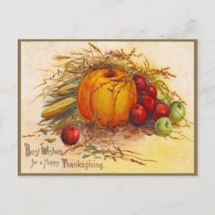 Vintage and Beautiful Thanksgiving Holiday Postcard