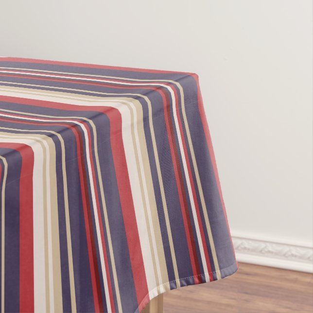 Vintage and Bold Inspired Stripes Tablecloth (In Situ)