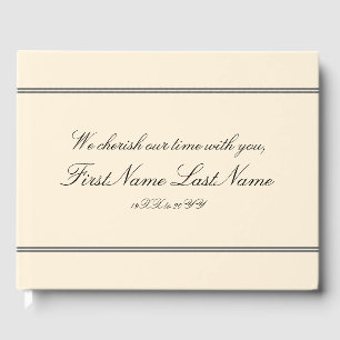 Vintage and Minimalist Condolences Guestbook