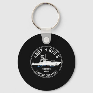 Vintage Andy And Red's Fishing Charters Keychain