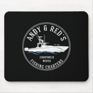 Vintage Andy And Red's Fishing Charters  Mouse Pad