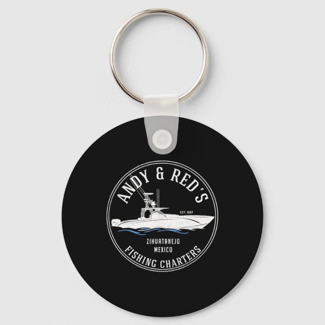 Vintage Andy Red's Fishing Charters  Keychain (Front)