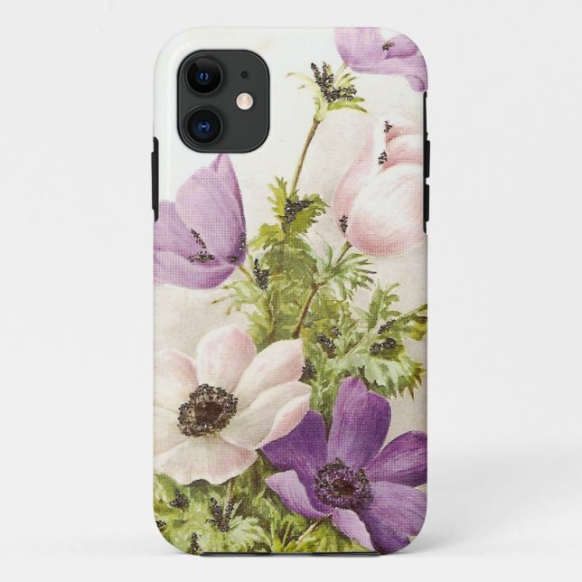 Vintage Anemone Flowers Case-Mate iPhone Case (Back)