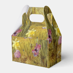 Vintage Anemones and Daffodils Henry Newman Favor Box