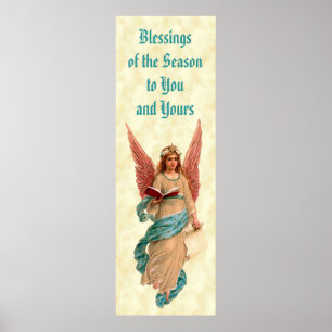 Vintage Angel and Book CH424 Poster