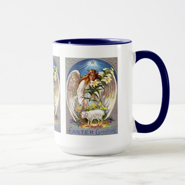 Vintage Angel and Lamb Three Panel, ZSSG Mug (Right)