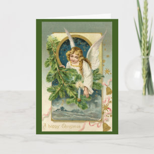 Vintage Angel Bonne Carte de Noël