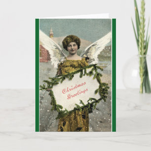 Vintage Angel Christmas Greeting Holiday Card