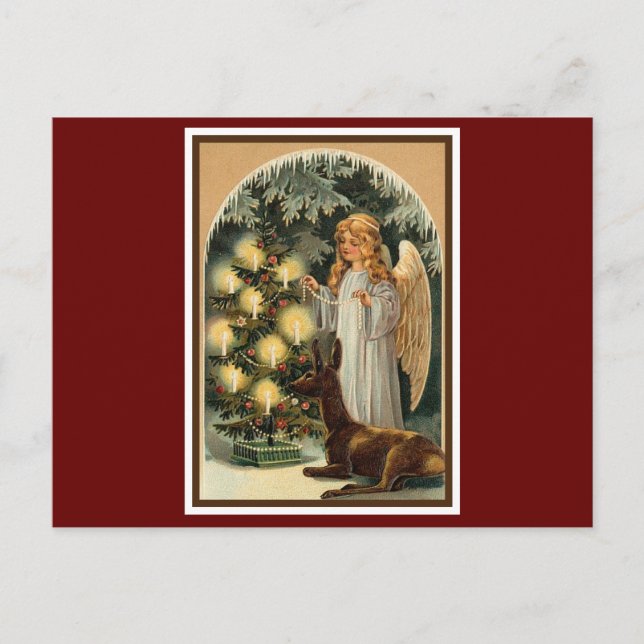 Vintage angel christmas postcard (Front)