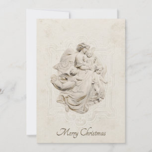 Vintage Angel Merry Christmas Classic Religious Holiday Card