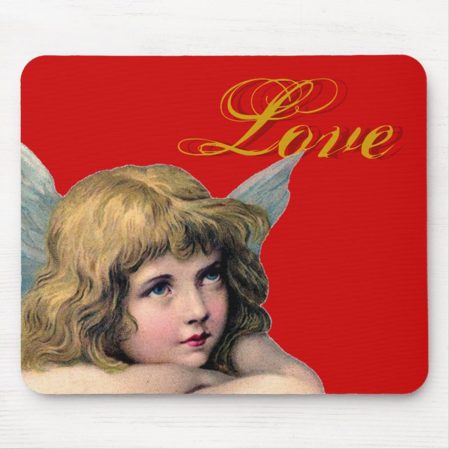 Vintage Angel Mouse Pad (Front)
