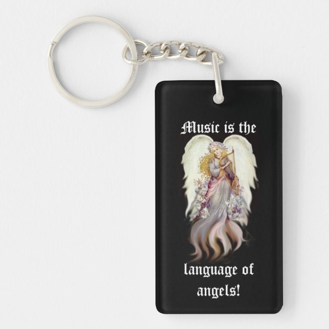 Vintage Angel Music Keychain (Front)