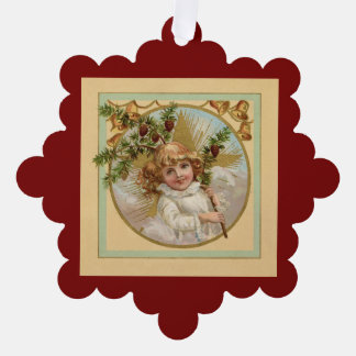 Vintage Angel Paper Ornament Card