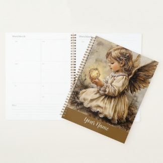 Vintage Angel Planner - Personalize Your Name