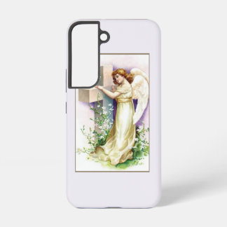 Vintage Angel With Christian Cross Samsung Galaxy Case