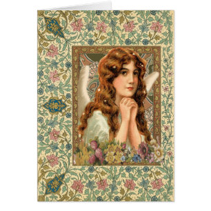 Vintage Angel with Flowers