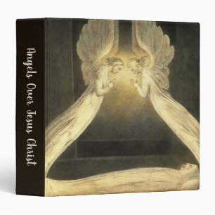 Vintage Angels Hovering Over Jesus Christ Binder