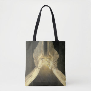 Vintage Angels Hovering Over Jesus Christ Tote Bag