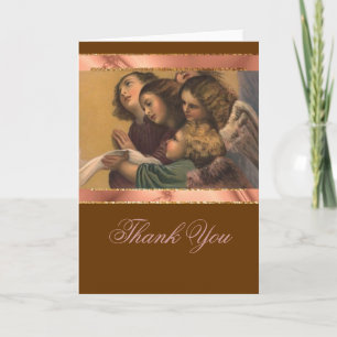 Vintage Angels Painting Thank You Card
