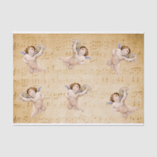 Vintage Angels Sheet Music Notes Tissue Paper