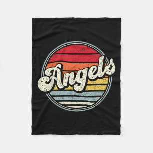 Vintage Angels Sports Name Athletic Text Arch Gift Fleece Blanket