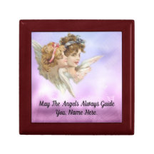 Vintage Angels Wooden Keepsake Box