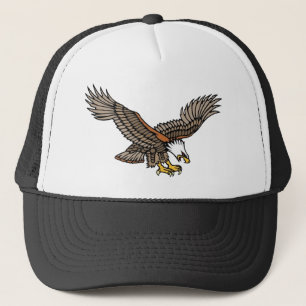 Vintage Angry Eagle Tattoo Art Trucker Hat