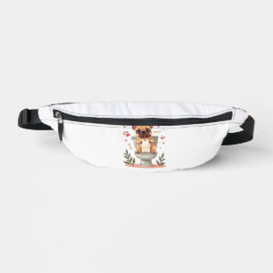 Vintage Angry French Bulldog Holding Toilet Paper Fanny Pack