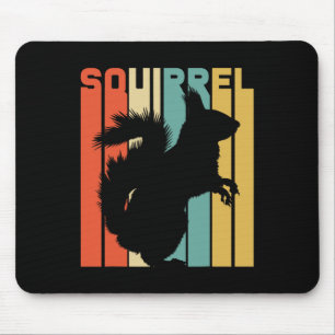 Vintage Animal Earth Day Retro Squirrel Mouse Pad