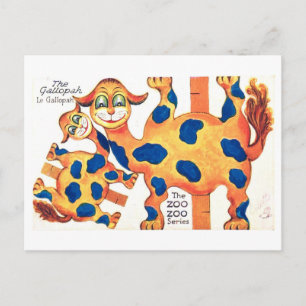 Vintage Animal Paper Doll--Gallopah Postcard
