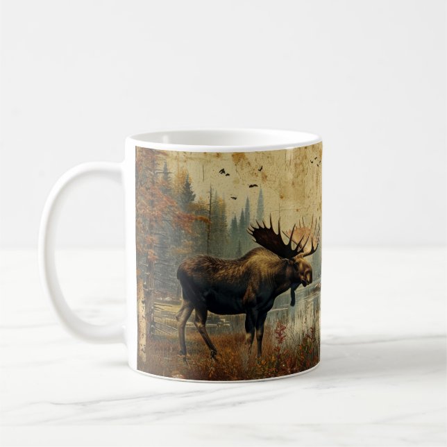 Vintage Animal Scenes Mug (Left)