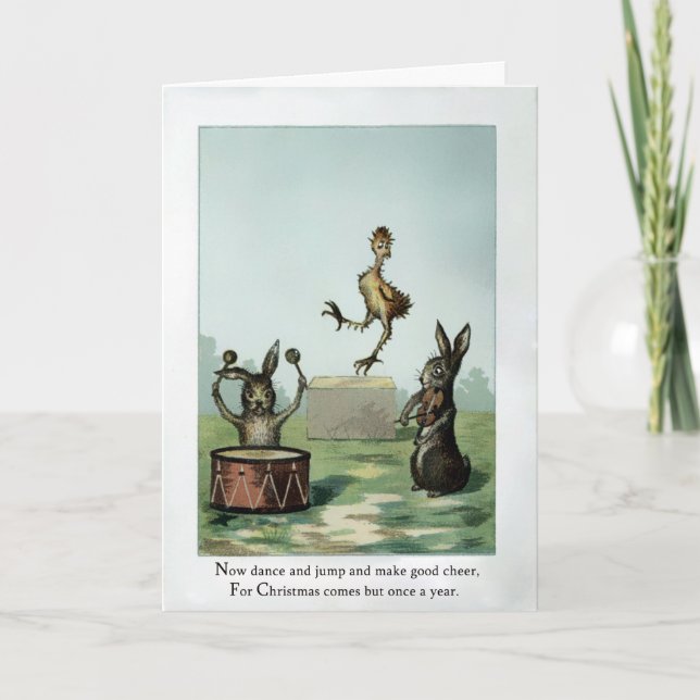 Vintage Animals Christmas Card (Front)