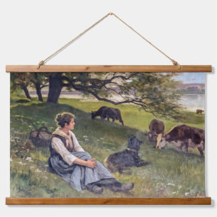 Vintage Animals French Painter Edouard Debat-Ponsa Hanging Tapestry