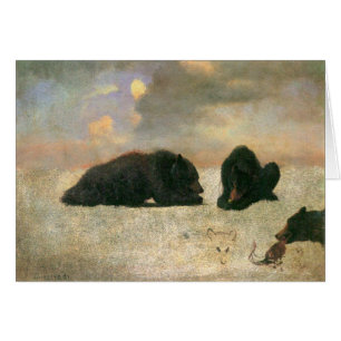 Vintage Animals, Grizzly Bears by Albert Bierstadt