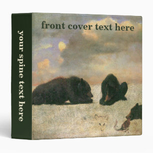 Vintage Animals, Grizzly Bears by Albert Bierstadt Binder