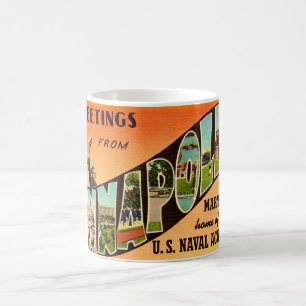 Vintage Annapolis MD Greeting Coffee Mug