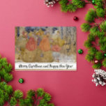 Vintage Annie French "Christmas Caroling "  Foil Greeting Card<br><div class="desc">Soft and romantic,  this card celebrates the beauty of the season.  This vintage illustration is by Annie French and features carolers on a winter eve.</div>