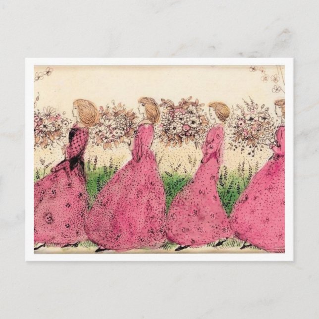 Vintage Annie French The Bridesmaids Postcard (Front)