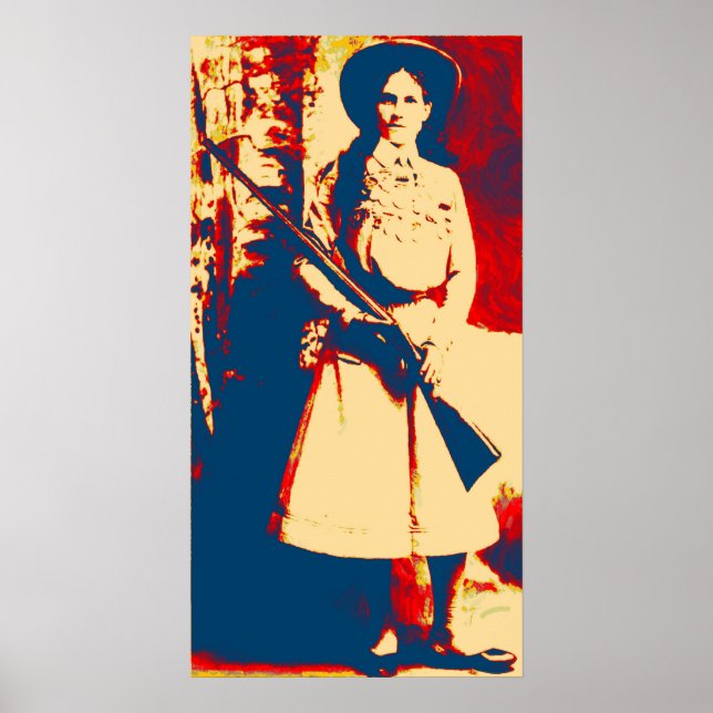 Vintage Annie Oakley Oil Grunge Poster (Front)