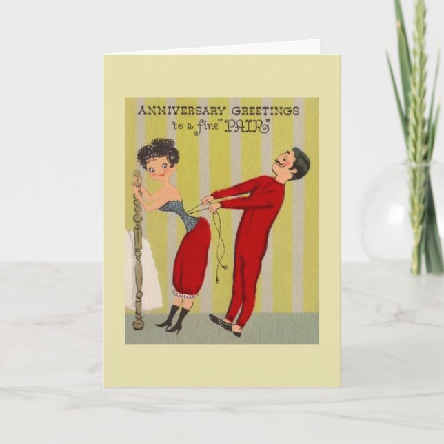 Vintage Anniversary Greeting Card (Front)